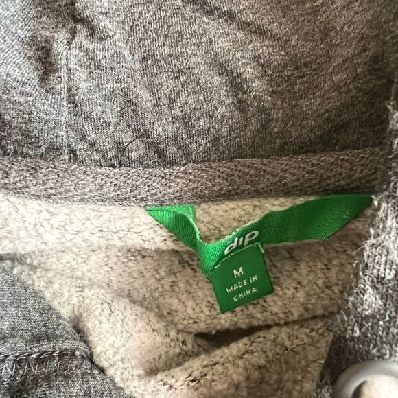 Dip Gray leopard print Women cropped hoodie M - Picture 6 of 6